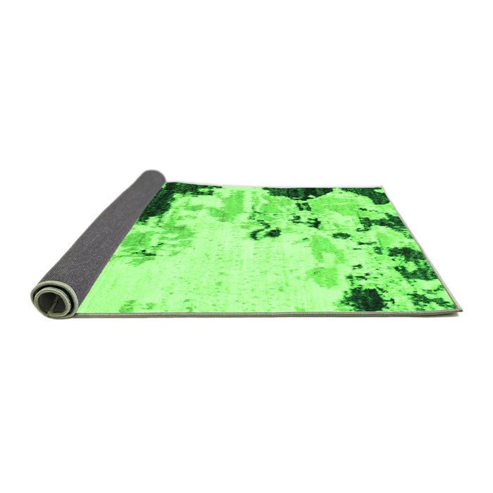 Sideview of Abstract Green Modern Rug, abs2531grn