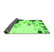 Sideview of Abstract Green Modern Rug, abs2531grn