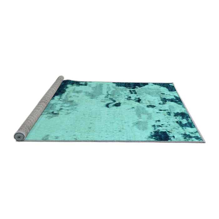 Sideview of Machine Washable Abstract Light Blue Modern Rug, wshabs2531lblu