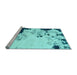 Sideview of Machine Washable Abstract Light Blue Modern Rug, wshabs2531lblu