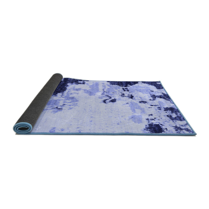Sideview of Abstract Blue Modern Rug, abs2531blu