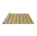 Sideview of Machine Washable Abstract Cinnamon Brown Rug, wshabs2532