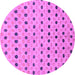 Round Abstract Purple Modern Rug, abs2532pur