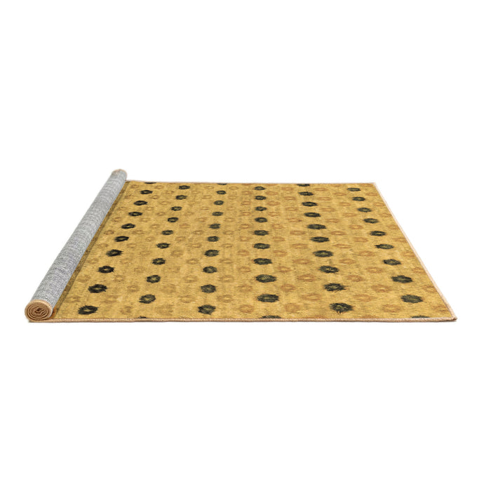 Sideview of Machine Washable Abstract Brown Modern Rug, wshabs2532brn