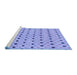 Sideview of Machine Washable Abstract Blue Modern Rug, wshabs2532blu