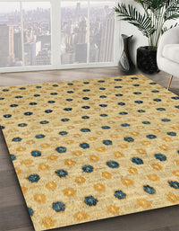 Abstract Cinnamon Brown Modern Rug, abs2532