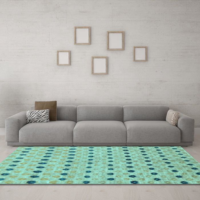 Machine Washable Abstract Light Blue Modern Rug in a Living Room, wshabs2532lblu