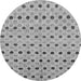 Round Abstract Gray Modern Rug, abs2532gry