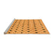 Sideview of Machine Washable Abstract Orange Modern Area Rugs, wshabs2532org