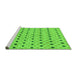 Sideview of Machine Washable Abstract Green Modern Area Rugs, wshabs2532grn