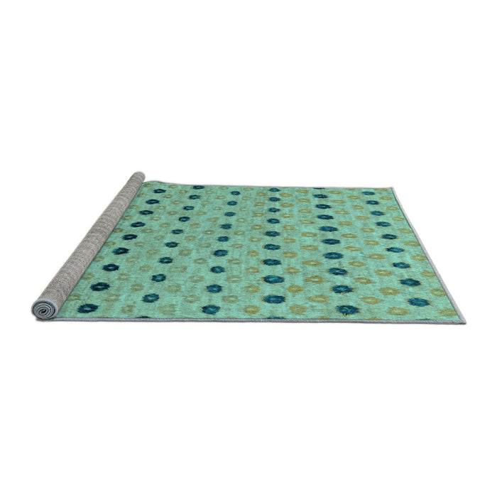 Sideview of Machine Washable Abstract Light Blue Modern Rug, wshabs2532lblu