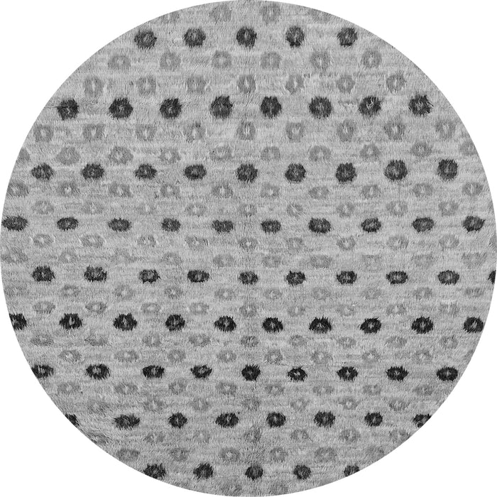 Round Machine Washable Abstract Gray Modern Rug, wshabs2532gry