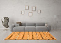 Machine Washable Abstract Orange Modern Rug, wshabs2532org