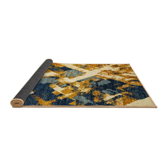 Sideview of Abstract Reddish Brown Modern Rug, abs2533