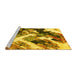 Sideview of Machine Washable Abstract Yellow Modern Rug, wshabs2533yw