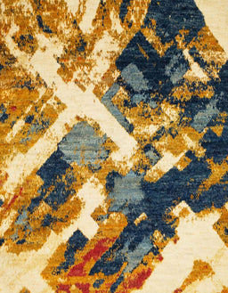 Abstract Reddish Brown Modern Rug, abs2533