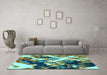 Machine Washable Abstract Light Blue Modern Rug in a Living Room, wshabs2533lblu