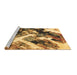 Sideview of Machine Washable Abstract Brown Modern Rug, wshabs2533brn