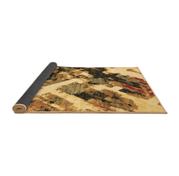 Sideview of Abstract Brown Modern Rug, abs2533brn