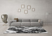 Machine Washable Abstract Gray Modern Rug in a Living Room,, wshabs2533gry