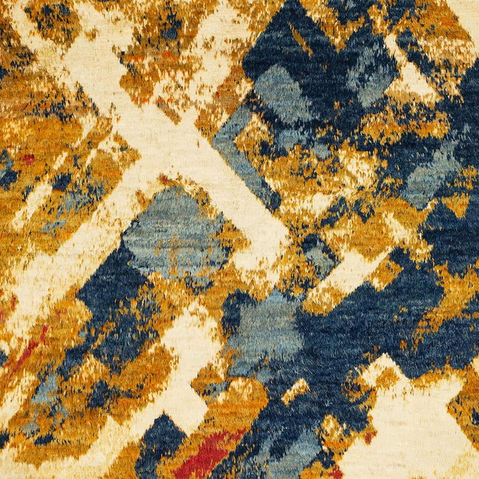 Machine Washable Abstract Sepia Brown Rug, wshabs2533