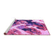 Sideview of Machine Washable Abstract Purple Modern Area Rugs, wshabs2533pur