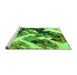 Sideview of Machine Washable Abstract Green Modern Area Rugs, wshabs2533grn