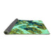 Sideview of Abstract Turquoise Modern Rug, abs2533turq