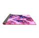 Sideview of Abstract Purple Modern Rug, abs2533pur