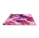 Sideview of Machine Washable Abstract Pink Modern Rug, wshabs2533pnk