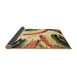 Sideview of Abstract Mustard Yellow Modern Rug, abs2534