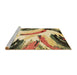 Sideview of Machine Washable Abstract Mustard Yellow Rug, wshabs2534