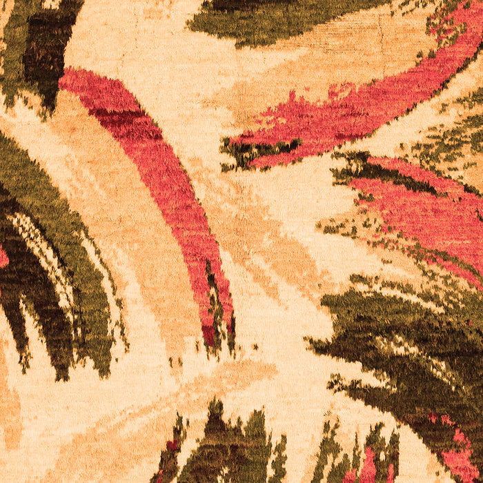 Machine Washable Abstract Orange Modern Area Rugs, wshabs2534org