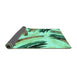 Sideview of Abstract Turquoise Modern Rug, abs2534turq