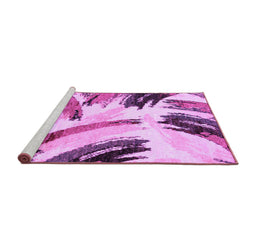 Sideview of Machine Washable Abstract Purple Modern Area Rugs, wshabs2534pur