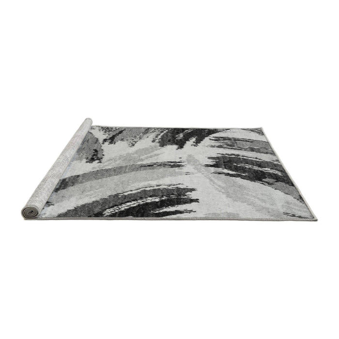 Sideview of Machine Washable Abstract Gray Modern Rug, wshabs2534gry