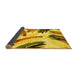 Sideview of Abstract Yellow Modern Rug, abs2534yw