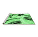 Sideview of Machine Washable Abstract Emerald Green Modern Area Rugs, wshabs2534emgrn