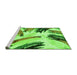 Sideview of Machine Washable Abstract Green Modern Area Rugs, wshabs2534grn