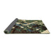 Sideview of Abstract Olive Green Modern Rug, abs2535