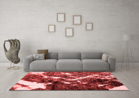 Machine Washable Abstract Red Modern Rug, wshabs2535red