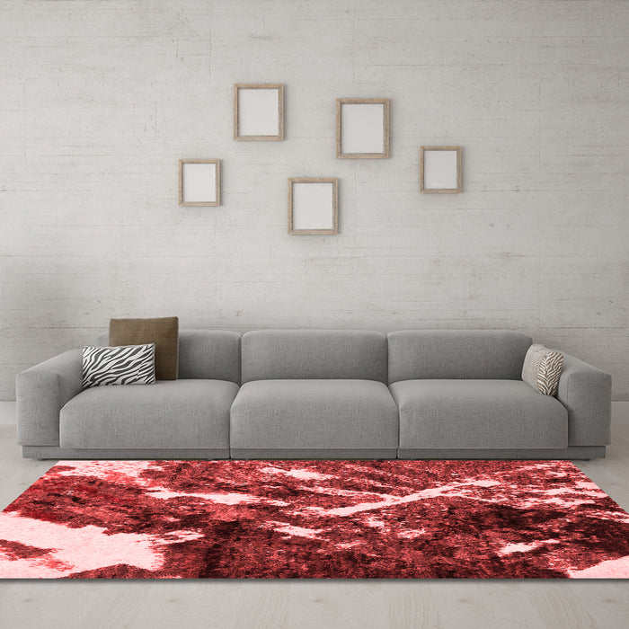 Modern Red Washable Rugs