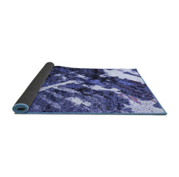 Sideview of Abstract Blue Modern Rug, abs2535blu
