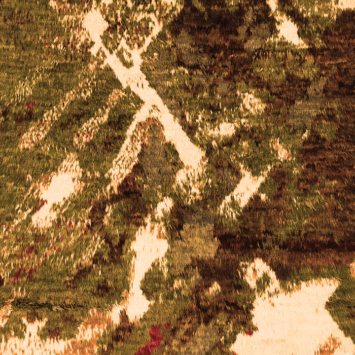 Machine Washable Abstract Orange Modern Area Rugs, wshabs2535org