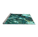 Sideview of Machine Washable Abstract Light Blue Modern Rug, wshabs2535lblu