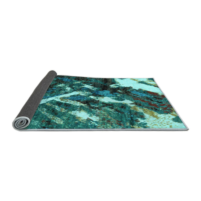 Sideview of Abstract Light Blue Modern Rug, abs2535lblu