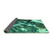 Sideview of Abstract Turquoise Modern Rug, abs2535turq