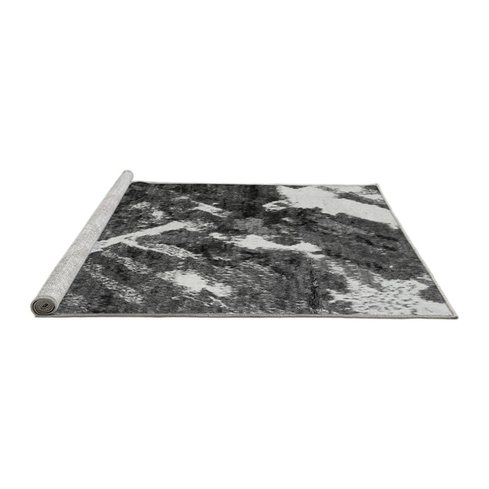 Sideview of Machine Washable Abstract Gray Modern Rug, wshabs2535gry