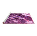 Sideview of Machine Washable Abstract Pink Modern Rug, wshabs2535pnk