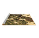 Sideview of Machine Washable Abstract Brown Modern Rug, wshabs2535brn